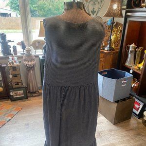 London Times Size 10 Sleeveless Striped Midi Dress